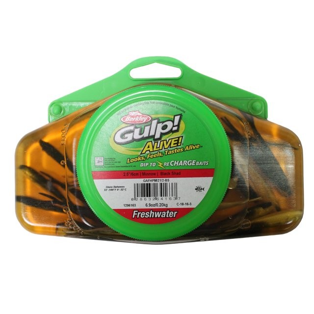 Berkley Gulp! Alive! Minnow Soft Bait, Pint Jar Scented Fishing Baits