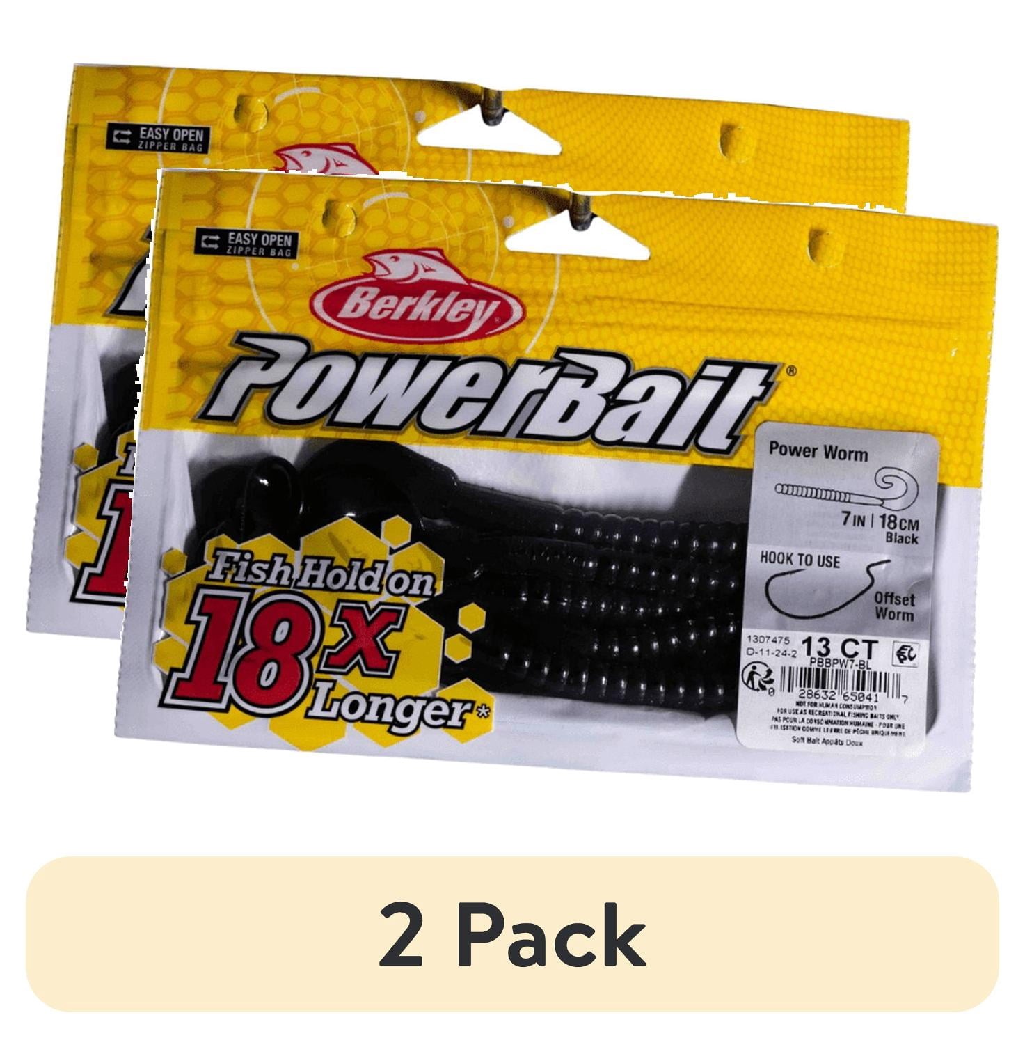 Berkley PowerBait Power Worms Soft Plastic Fishing Bait, 7 Inch, 13-Count Bag