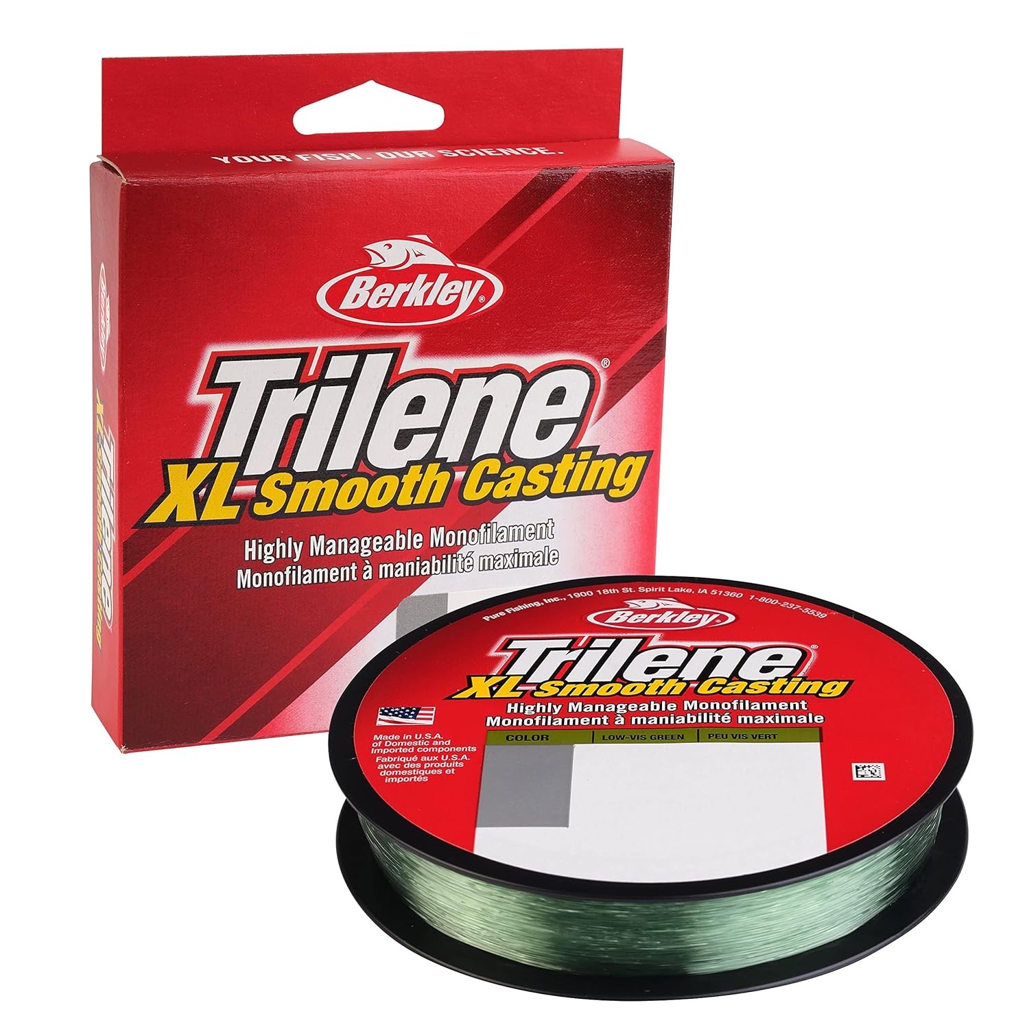Berkley Trilene XL Monofilament Fishing Line, 10 lb Test, 330 Yard Spool