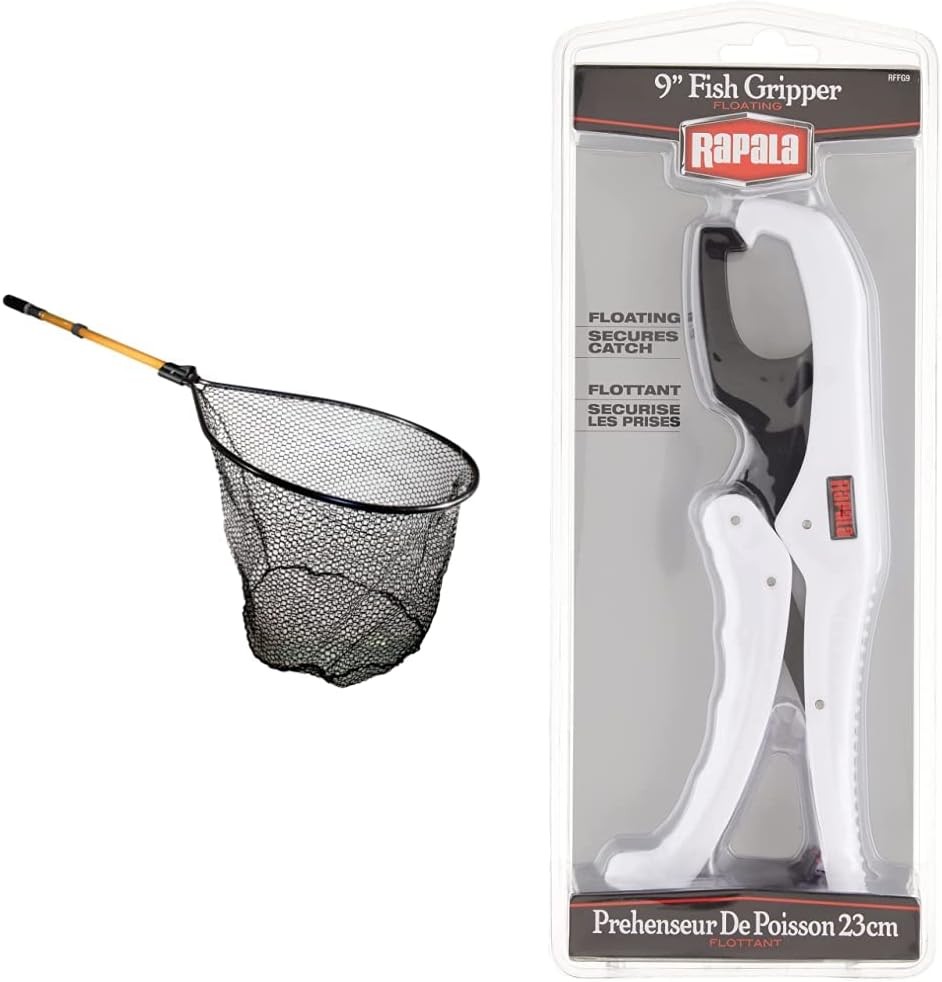 Frabill Conservation Series Landing Net, Rubber Mesh Fish-Friendly Hoop